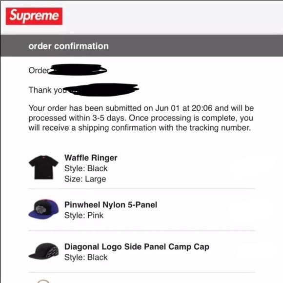 Supreme Waffle Ringer Tee Shirt Large New Black - Picture 4 of 5